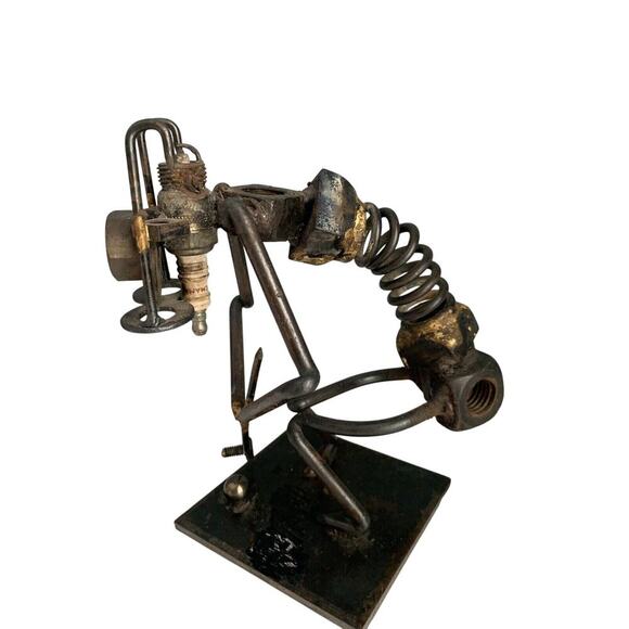 Welded Golf Art Sculpture Putt Putt Signed Christmas Gift Man Cave Scrap Metal - Picture 4 of 13